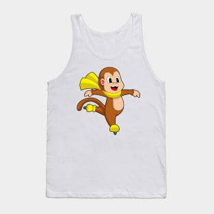 Monkey Ice skating Ice skates Tank Top